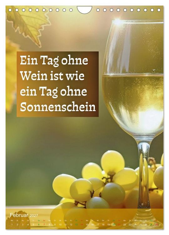 Produktbild: Im Zeichen des Weins - Gedanken f&uuml;r Geniesser (Wandkalender 2027 DIN A4 hoch), CALVENDO Monatskalender