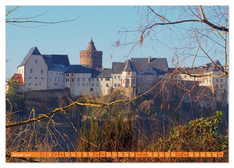 Produktbild: Schl&ouml;sser und Burgen zwischen Werra und Elbe (hochwertiger Premium Wandkalender 2026 DIN A2 quer), Kunstdruck in Hochglanz