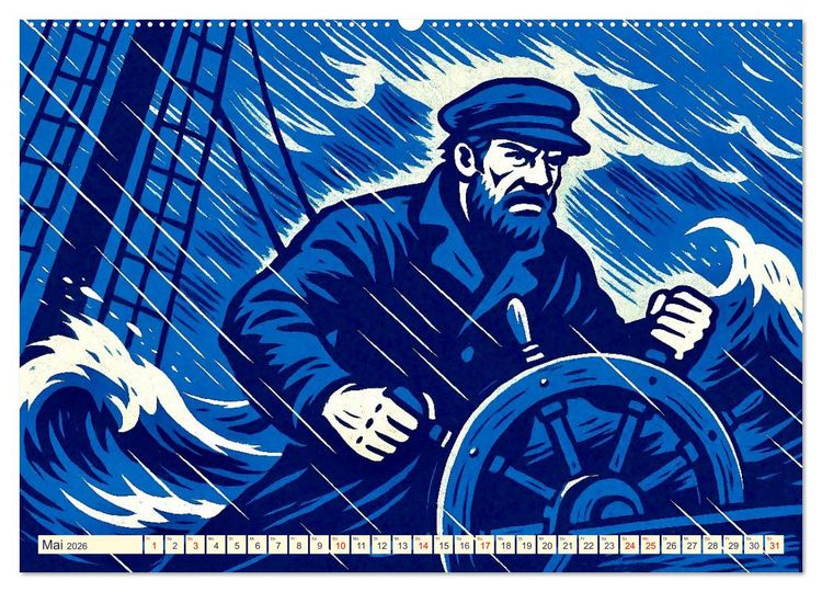 Produktbild: Das Meer in der Weltliteratur (hochwertiger Premium Wandkalender 2026 DIN A2 quer), Kunstdruck in Hochglanz