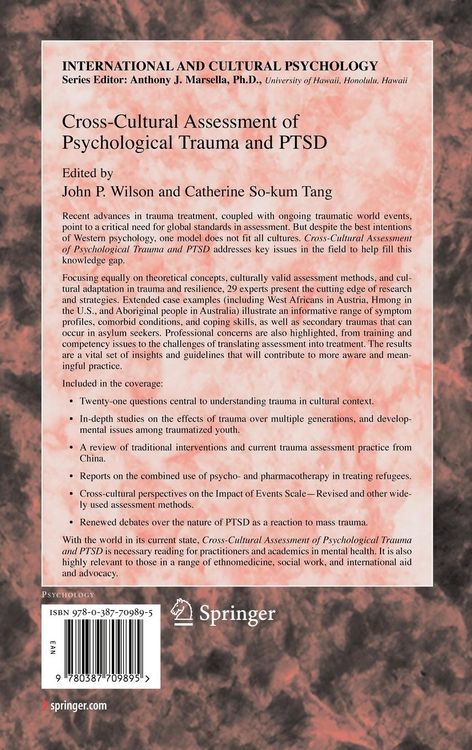 Produktbild: Cross-Cultural Assessment of Psychological Trauma and PTSD