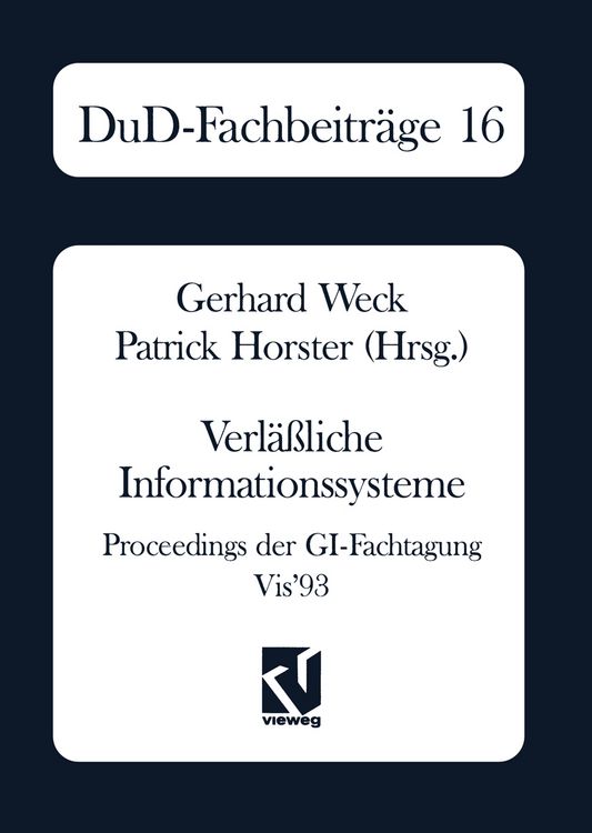 Produktbild: Verl&auml;&szlig;liche Informationssysteme