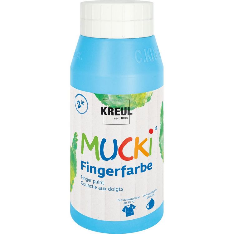 Produktbild: KREUL Fingerfarben MUCKi hellblau 750ml Flasche