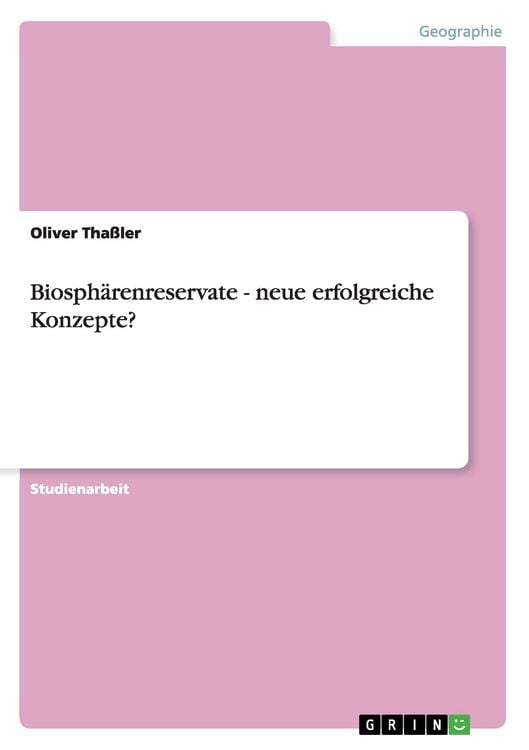 Produktbild: Biosph&auml;renreservate - neue erfolgreiche Konzepte?