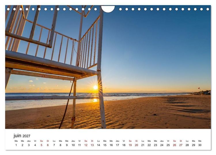 Produktbild: Couchers de soleil magiques &ndash; Jeux de lumi&egrave;re entre ciel et terre (Calendrier mural 2027 DIN A4 vertical), CALVENDO calendrier mensuel