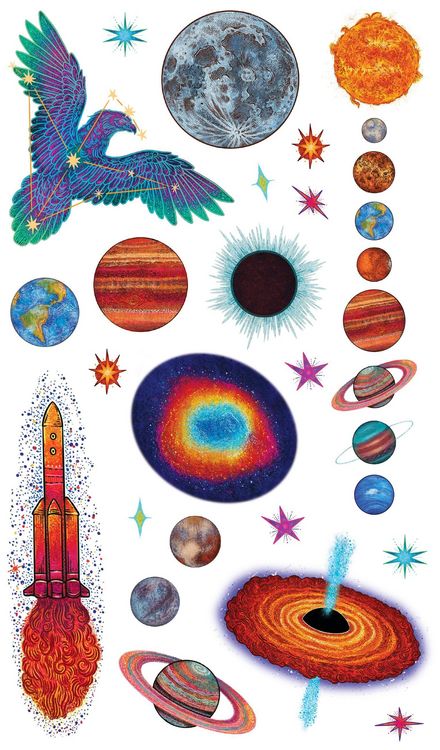 Produktbild: Cool, Cosmic Tattoo Stars and Planets