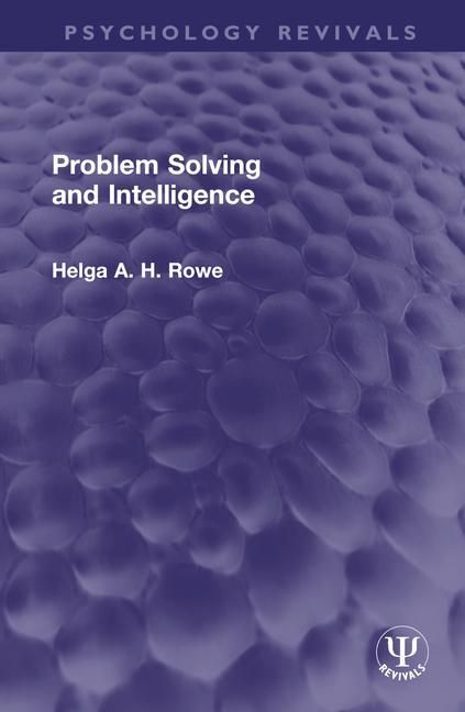Produktbild: Rowe, H: Problem Solving and Intelligence