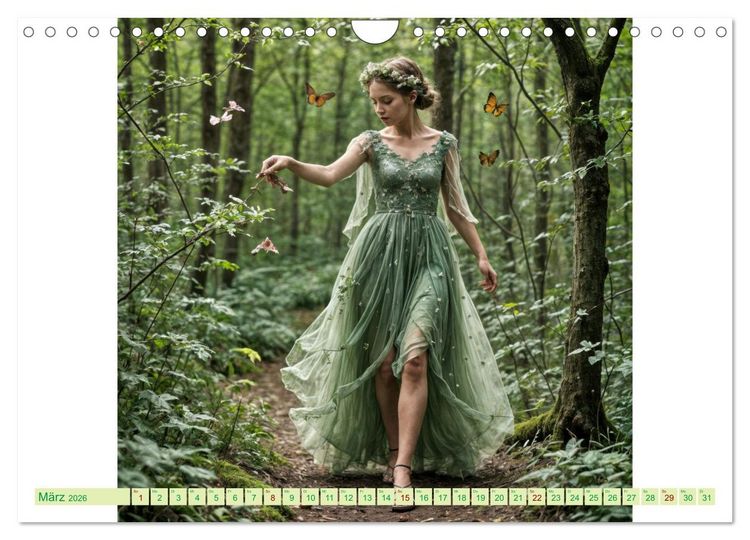 Produktbild: Feenfl&uuml;gel und L&auml;cheln KI - Die zauberhafte Welt der Feenkinder (Wandkalender 2026 DIN A4 quer), CALVENDO Monatskalender