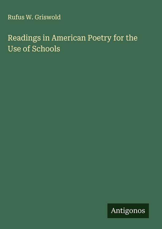 Produktbild: Readings in American Poetry for the Use of Schools