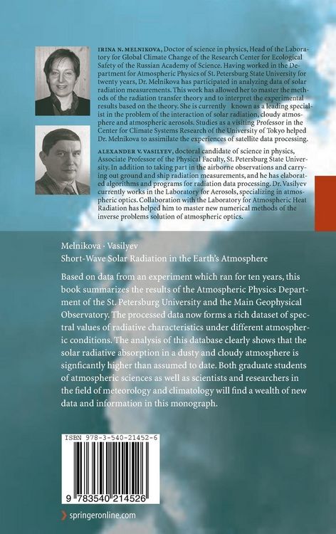 Produktbild: Short-Wave Solar Radiation in the Earth's Atmosphere