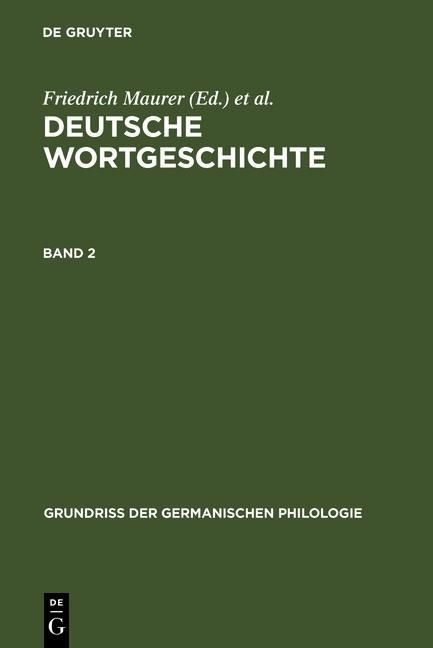 Produktbild: Deutsche Wortgeschichte. Band 2