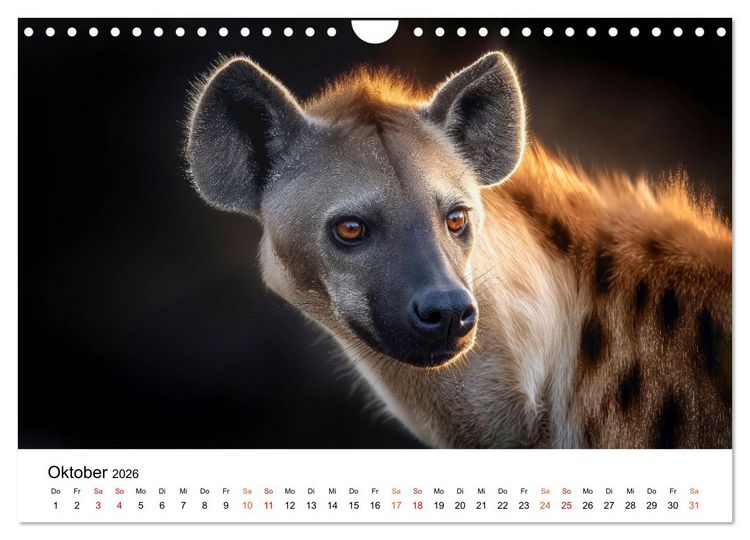 Produktbild: Hy&auml;nen - Afrikas geheimnisvolle J&auml;ger (Wandkalender 2026 DIN A4 quer), CALVENDO Monatskalender