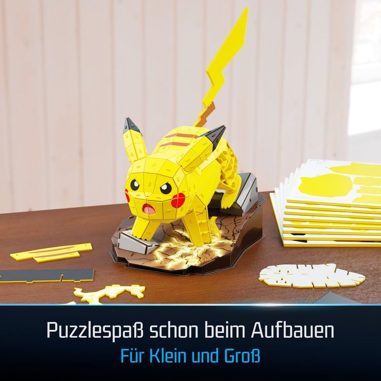 Produktbild: 4D Build - Pok&eacute;mon Pikachu - detailreicher 3D-Modellbausatz