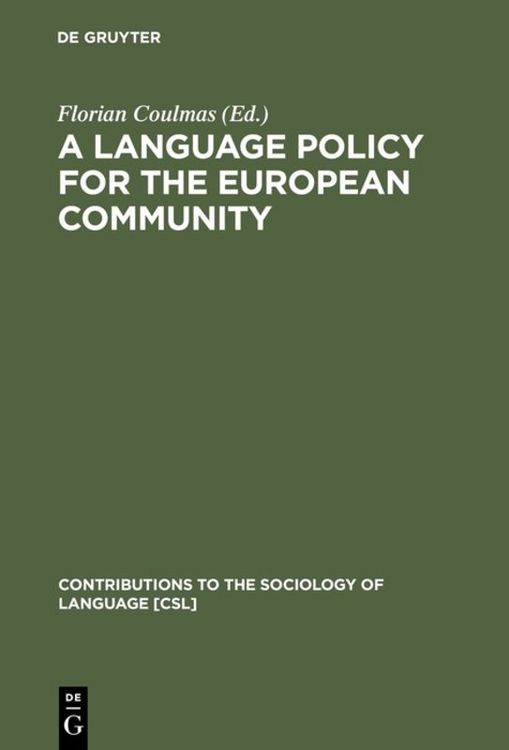 Produktbild: A Language Policy for the European Community