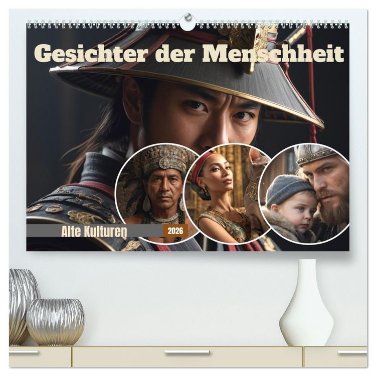 Produktbild: Gesichter der Menschheit (hochwertiger Premium Wandkalender 2026 DIN A2 quer), Kunstdruck in Hochglanz