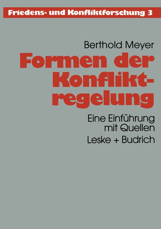 Produktbild: Formen der Konfliktregelung