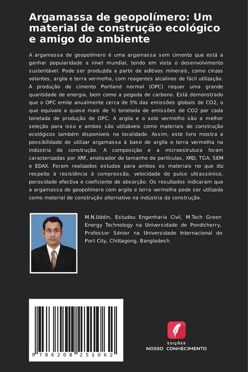 Produktbild: Argamassa de geopol&iacute;mero: Um material de constru&ccedil;&atilde;o ecol&oacute;gico e amigo do ambiente