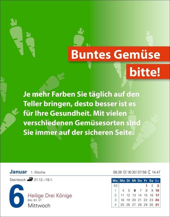 Produktbild: Die Ern&auml;hrungs-Docs - Gesund durch das Jahr Tagesabrei&szlig;kalender 2027