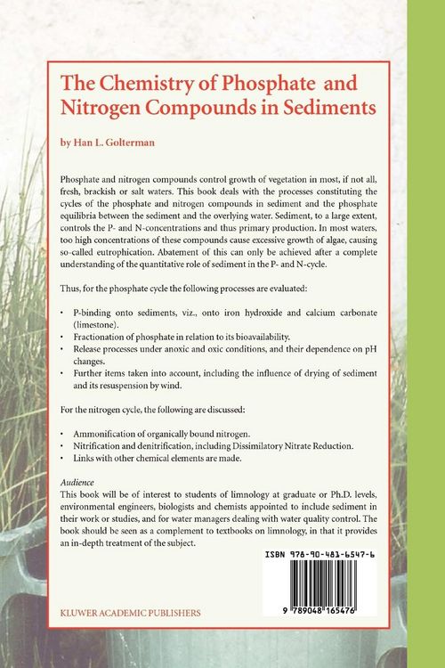 Produktbild: The Chemistry of Phosphate and Nitrogen Compounds in Sediments