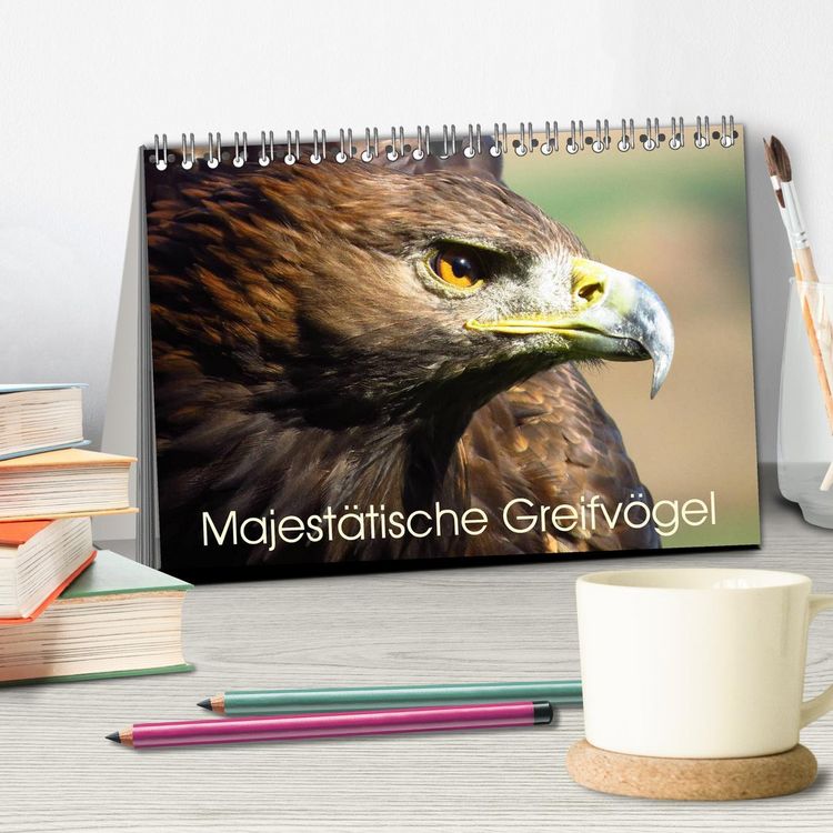 Produktbild: Majest&auml;tische Greifv&ouml;gel (Tischkalender 2026 DIN A5 quer), CALVENDO Monatskalender