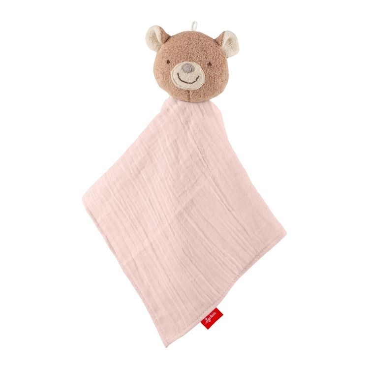 Produktbild: Sigikid 31262 - Baby Schnuffeltuch B&auml;r, rosa, Baumwoll-Musselin, sigibaby