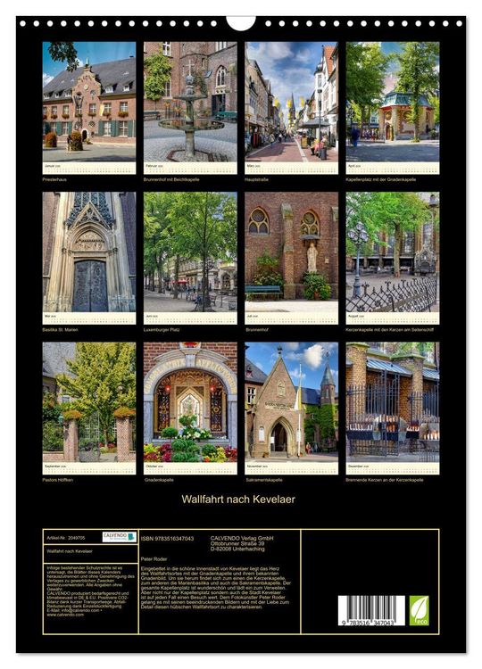Produktbild: Wallfahrt nach Kevelaer (Wandkalender 2026 DIN A3 hoch), CALVENDO Monatskalender