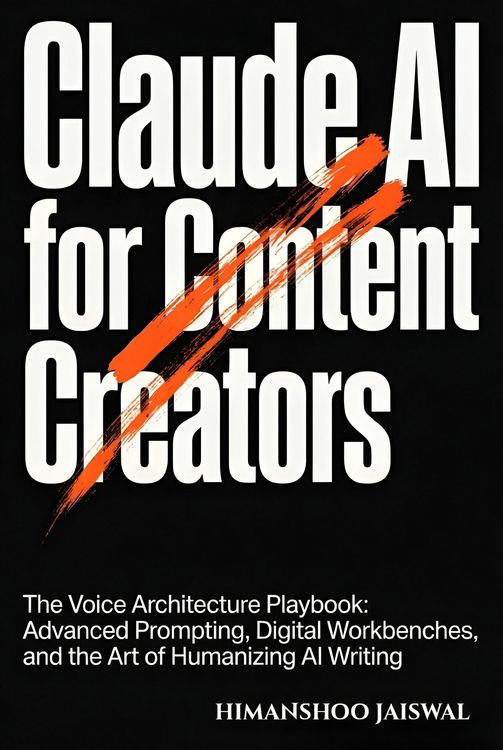 Produktbild: Claude AI for Content Creators: The Voice Architecture Playbook: Advanced Prompting, Digital Workbenches, and the Art of Humanizing AI Writing
