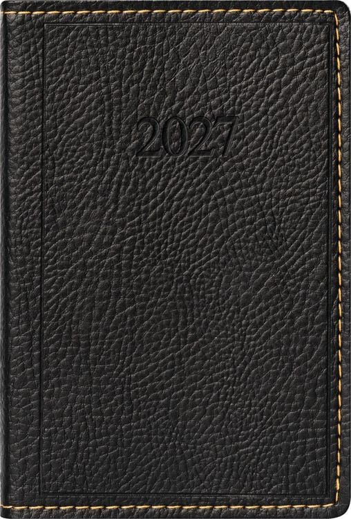 Produktbild: rido/id&eacute; 7011054907 Taschenkalender Mod. partner/Industrie I 2027 A7, Kunstleder, schwarz