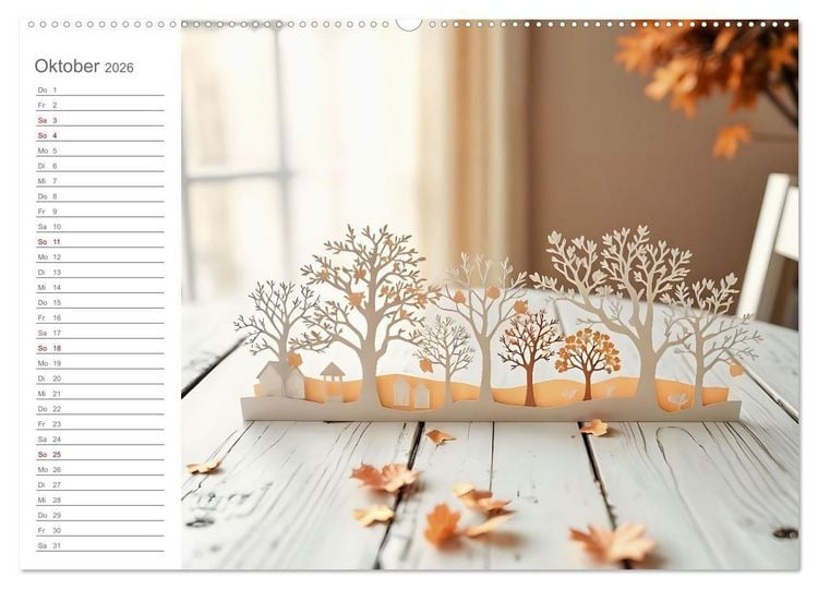 Produktbild: Papiertr&auml;ume - Die kreative Welt der Papierkunst (hochwertiger Premium Wandkalender 2026 DIN A2 quer), Kunstdruck in Hochglanz