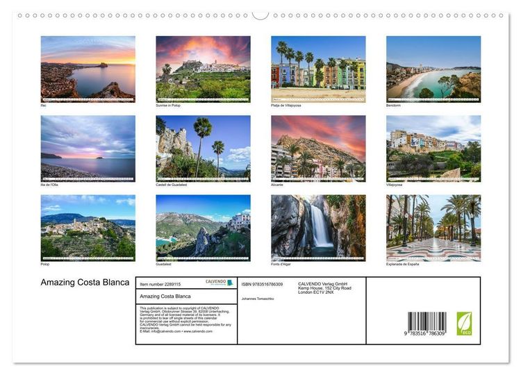 Produktbild: Amazing Costa Blanca (High Quality Premium Wall Calendar 2027 DIN A2 landscape),CALVENDO 12 Month Wall Calendar