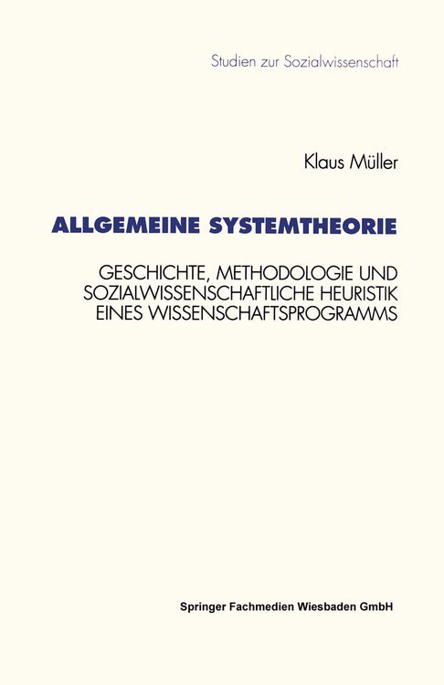 Produktbild: Allgemeine Systemtheorie