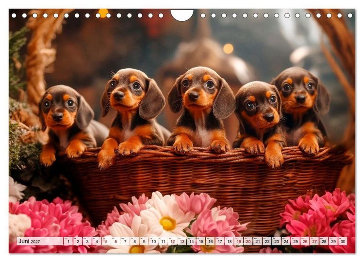 Produktbild: Lieblingshund Dackel (Wandkalender 2027 DIN A4 quer), CALVENDO Monatskalender