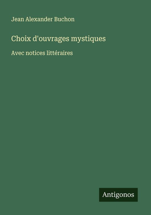 Produktbild: Choix d'ouvrages mystiques