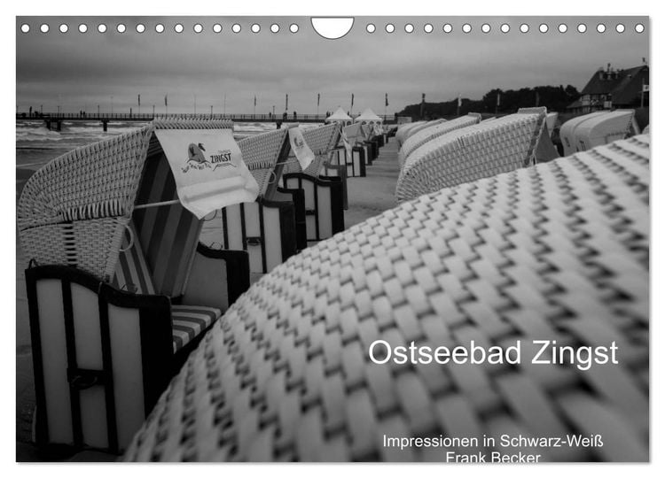 Produktbild: Ostseebad Zingst - Impressionen in Schwarz-Wei&szlig; (Wandkalender 2027 DIN A4 quer), CALVENDO Monatskalender