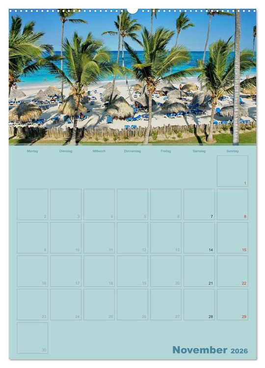 Produktbild: Karibik - Sonne, Strand und Palmen (Wandkalender 2026 DIN A2 hoch), CALVENDO Monatskalender