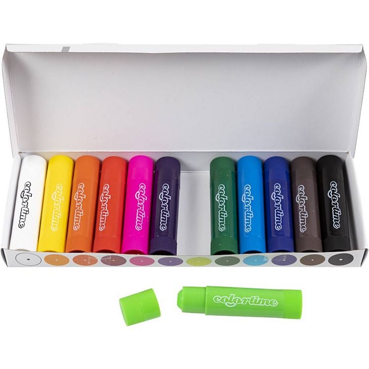 Produktbild: Creativ Company Soft Color Stick, L 8 cm, Sortierte Farben, 12 Stk