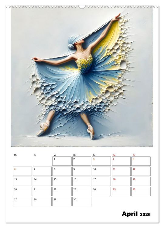 Produktbild: Tanz der Befreiung &ndash; Ballerina auf der Suche nach Freiheit (Wandkalender 2026 DIN A2 hoch), CALVENDO Monatskalender