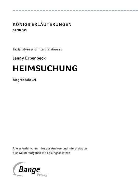 Produktbild: Heimsuchung von Jenny Erpenbeck
