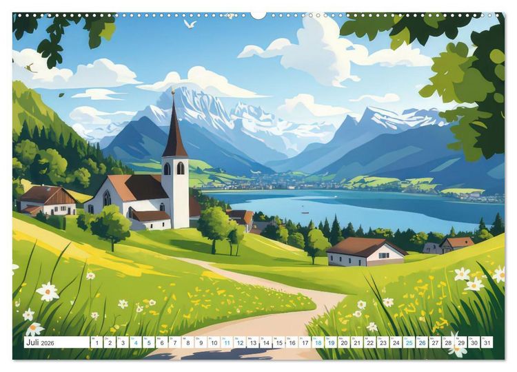 Produktbild: Europas Charme (hochwertiger Premium Wandkalender 2026 DIN A2 quer), Kunstdruck in Hochglanz