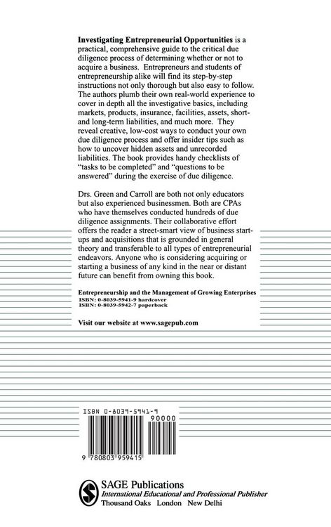 Produktbild: Investigating Entrepreneurial Opportunities