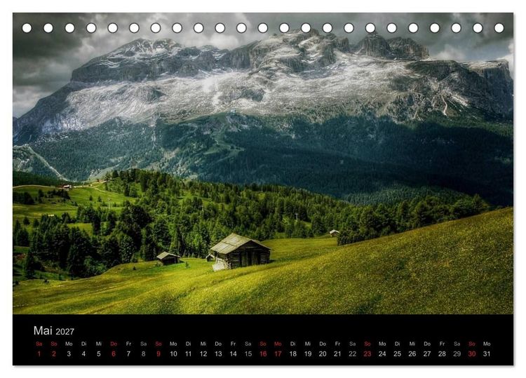 Produktbild: Mystische Dolomiten (Tischkalender 2027 DIN A5 quer), CALVENDO Monatskalender