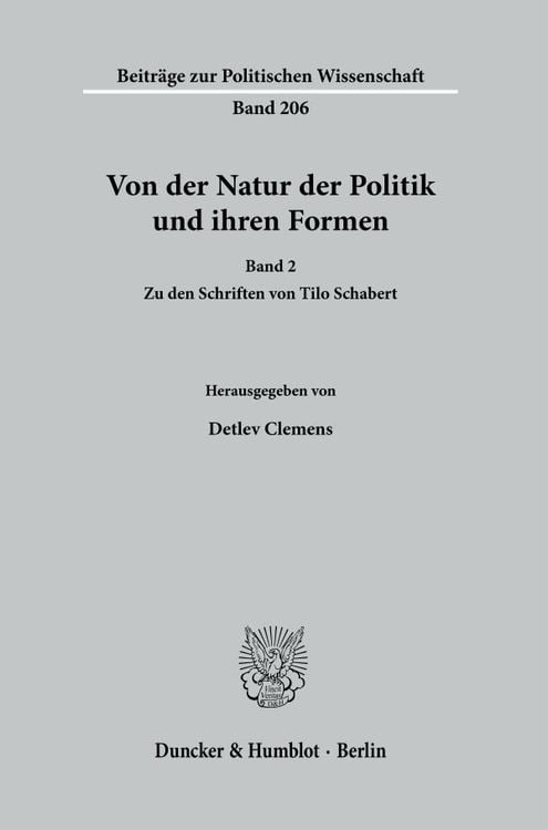 Produktbild: Von der Natur der Politik und ihren Formen.