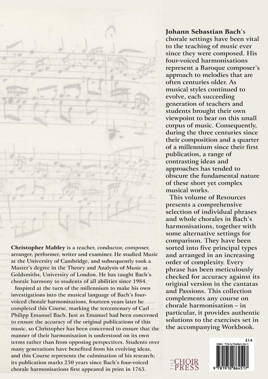 Produktbild: Bach's Authentic Chorale Harmony - Resources