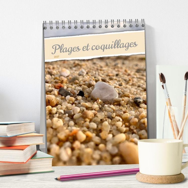 Produktbild: Plages et coquillages (Calendrier de bureau 2027 DIN A5 horizontal), CALVENDO calendrier mensuel