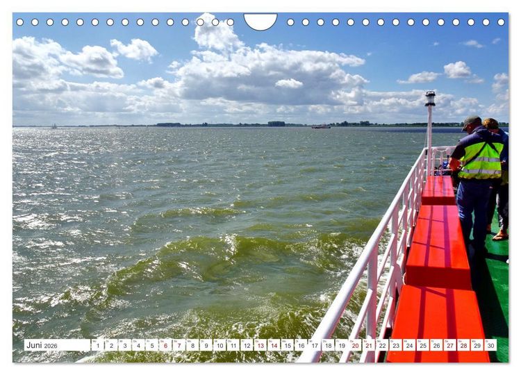 Produktbild: Elbf&auml;hre - Gl&uuml;ckstadt-Wischhafen (Wandkalender 2026 DIN A4 quer), CALVENDO Monatskalender
