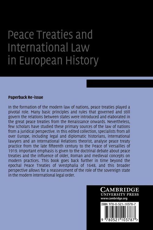 Produktbild: Peace Treaties and International Law in European History