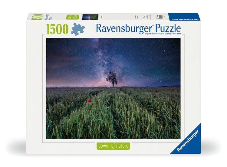 Produktbild: Erwachsenenpuzzle Power of Nature 1500 Teile - Nachthimmel &uuml;ber dem Kornfeld