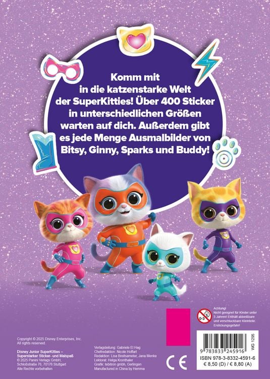 Produktbild: Disney Junior SuperKitties: Superstarker Sticker- und Malspa&szlig;