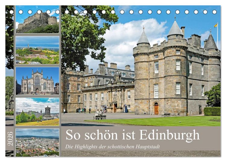 Produktbild: So sch&ouml;n ist Edinburgh (Tischkalender 2026 DIN A5 quer), CALVENDO Monatskalender