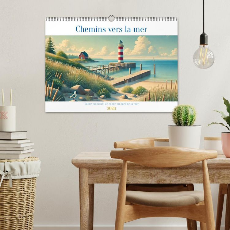 Produktbild: Chemins vers la mer (Calendrier mural 2026 DIN A3 vertical), CALVENDO calendrier mensuel