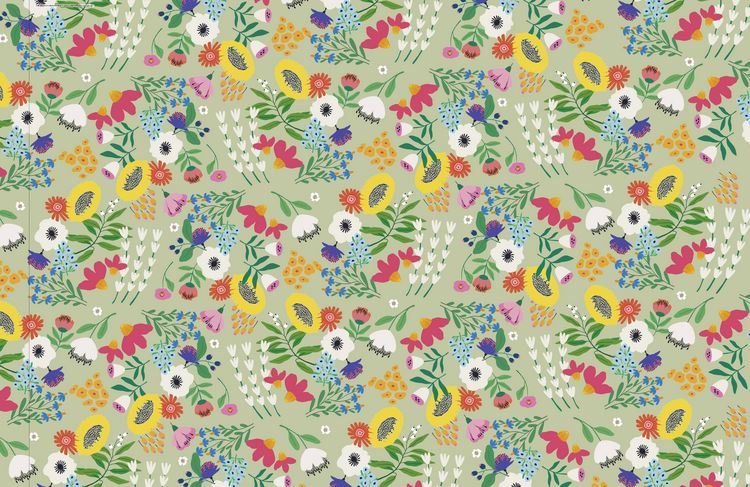 Produktbild: Mit Liebe verpackt &ndash; 10 Geschenkpapierbogen im Blumen-Design